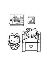 coloriage hello kitty malade